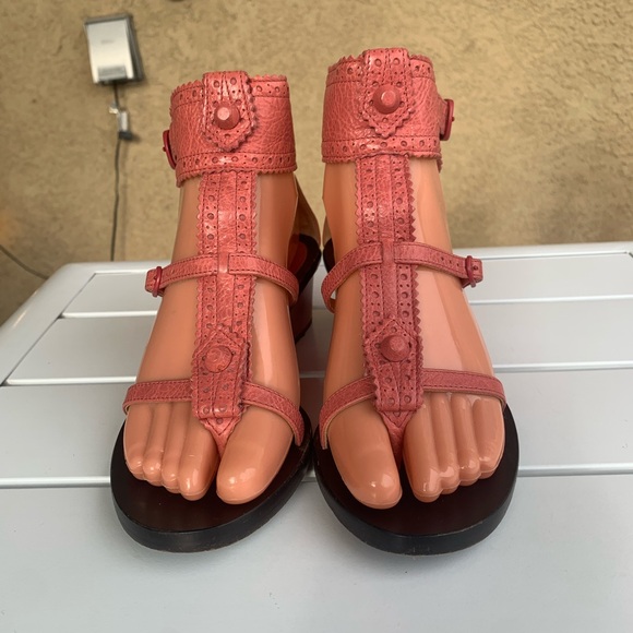 Balenciaga pink leather wedge sandals size 5.5-6 ( European 36) - Picture 3 of 16